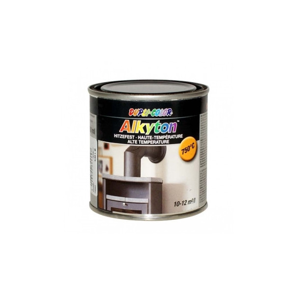 photo-Pot de peinture haute température jusqu'à 750°C - Noir - Alkyton - 250 ml