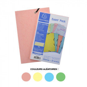 photo-Chemise de classement et fiches bristol - 125x200 - Couleur pastel - Exacompta