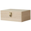 photo - Boîte pour sachets de thé - 4 compartiments - Bois - A décorer - 20x14cm