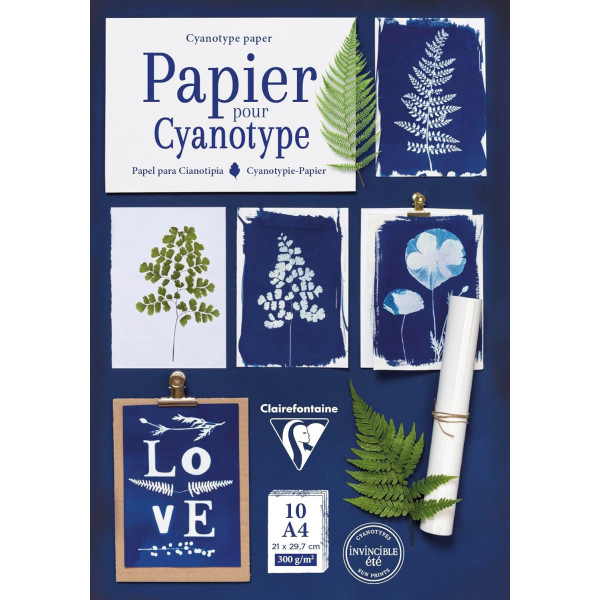 photo - Papier pour cyanotype - A4 - 300 g/m² - 10 feuilles - Clairefontaine