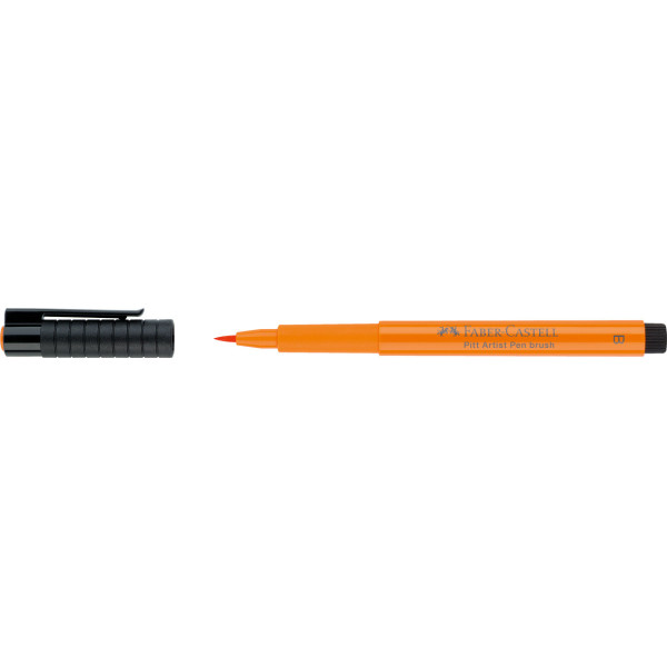 Feutre à dessin - Pointe pinceau - Orange transparent - Pitt Artist - Faber-Castell