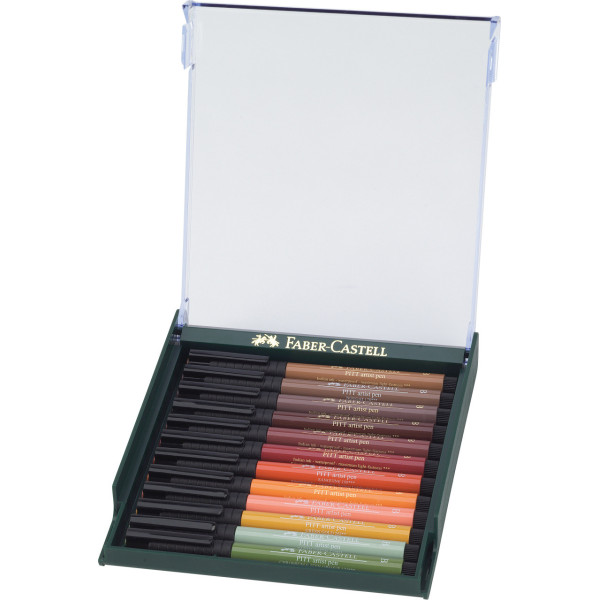 Faber-Castell 151620 Boîte De 20 Feutres Pointe Fine 0.4mm Grip Ergonomique - Feutres Coloriage Adultes