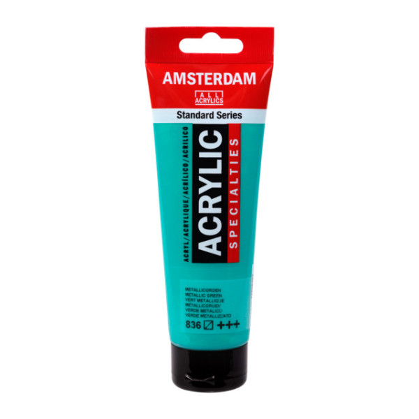photo - Peinture Acrylique en tube - Vert métallique - 836 - Amsterdam - 120ml
