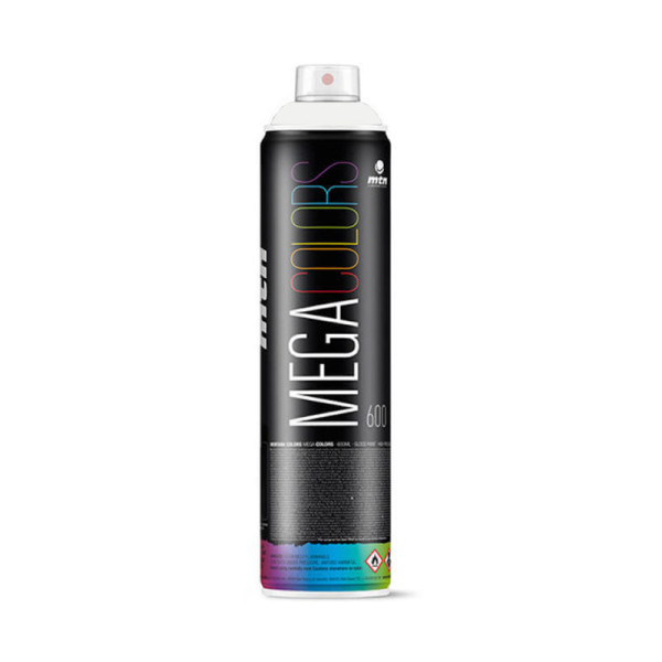 photo - Bombe de peinture mega 600ml - blanc - MTN