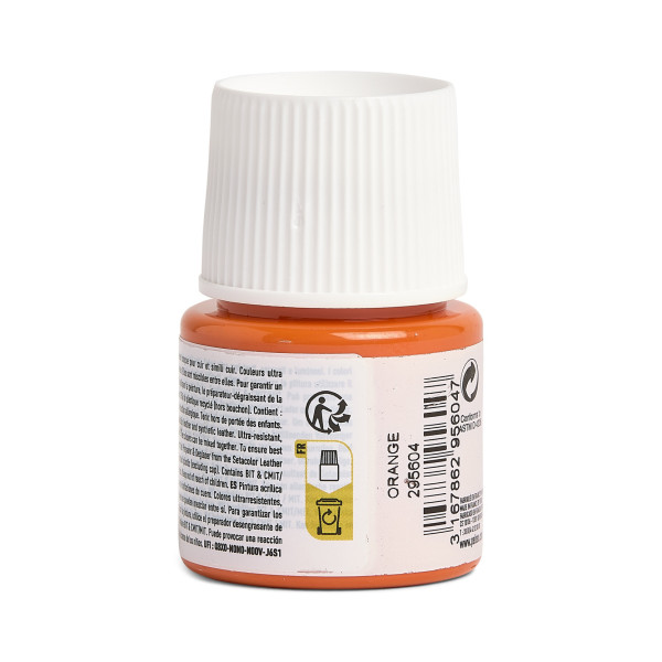 Peinture pour cuir et simili - Orange - Setacolor Cuir - Pébéo - 45ml