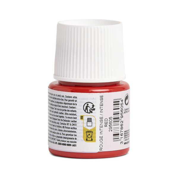 Peinture pour cuir et simili - Rouge intense - Setacolor Cuir - Pébéo - 45ml