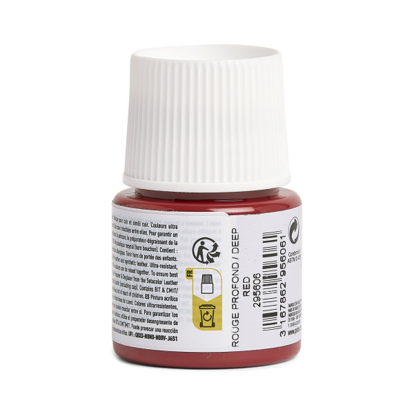 Peinture pour cuir et simili - Rouge profond - Setacolor Cuir - Pébéo - 45ml