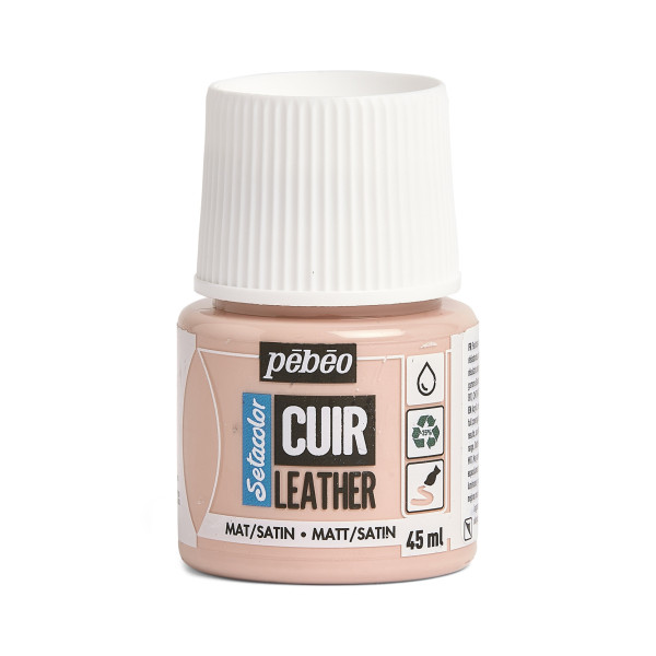 photo - Peinture pour cuir et simili - Rose sakura - Setacolor Cuir - Pébéo - 45ml