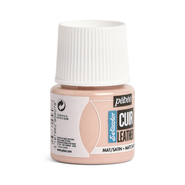 Peinture pour cuir et simili - Rose sakura - Setacolor Cuir - Pébéo - 45ml