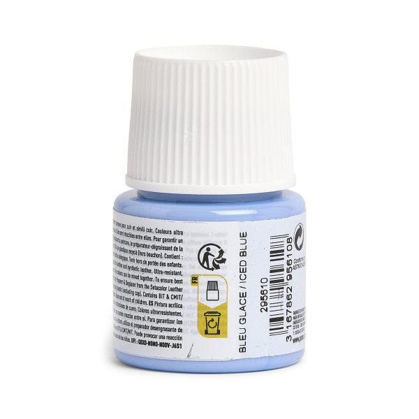 Peinture pour cuir et simili - Bleu glace - Setacolor Cuir - Pébéo - 45ml