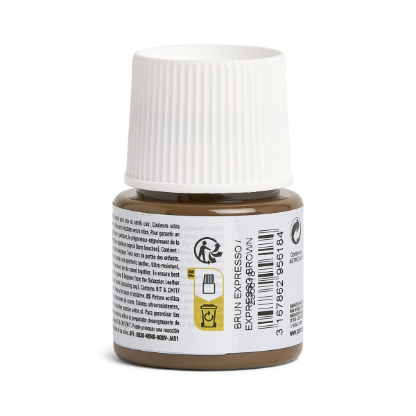 Peinture pour cuir et simili - Brun expresso - Setacolor Cuir - Pébéo - 45ml