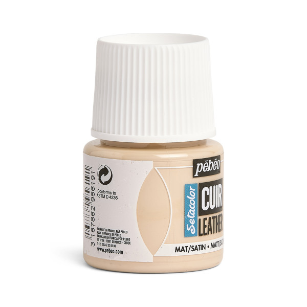 Peinture pour cuir et simili - Beige rose - Setacolor Cuir - Pébéo - 45ml