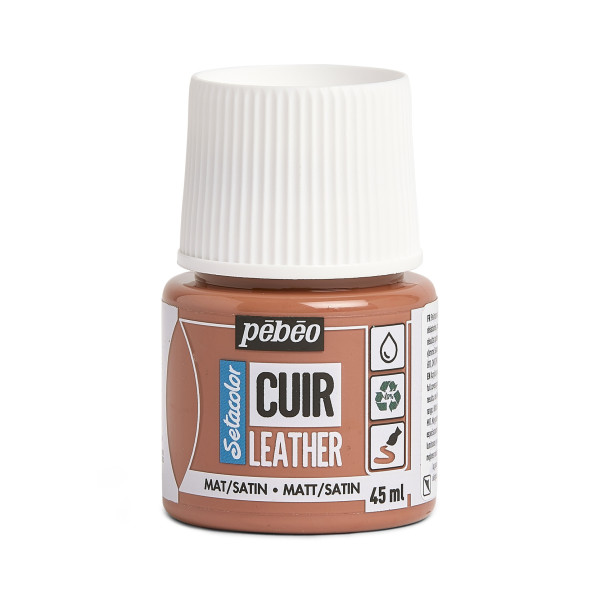 photo - Peinture pour cuir et simili - Terracotta - Setacolor Cuir - Pébéo - 45ml