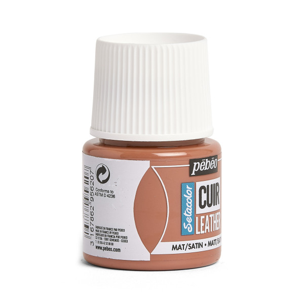 Peinture pour cuir et simili - Terracotta - Setacolor Cuir - Pébéo - 45ml