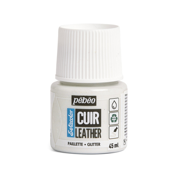 Peinture pour cuir et simili - Paillette iridescent - Setacolor Cuir - Pébéo - 45ml