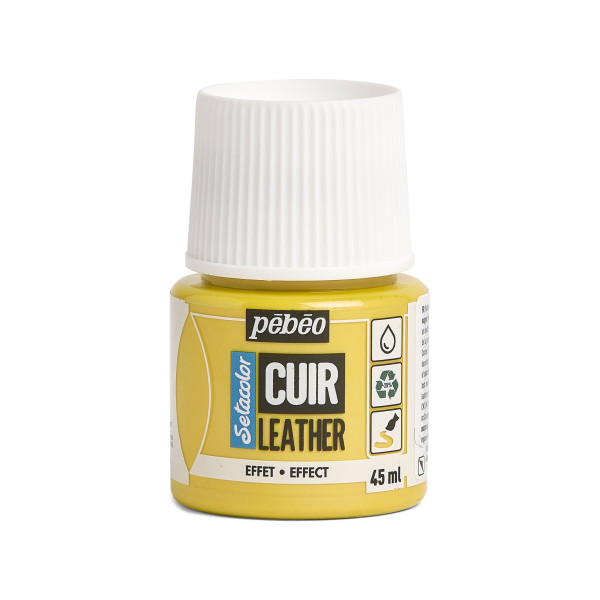 photo - Peinture pour cuir et simili - Duo chrome - Jaune/Violet - Setacolor Cuir - Pébéo - 45ml