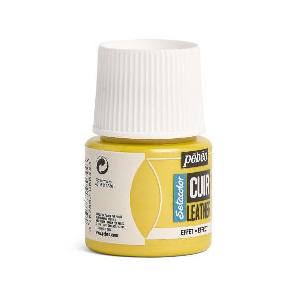 Peinture pour cuir et simili - Duo chrome - Jaune/Violet - Setacolor Cuir - Pébéo - 45ml