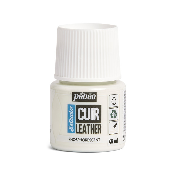 photo - Peinture pour cuir et simili - Phosphorescent - Setacolor Cuir - Pébéo - 45ml