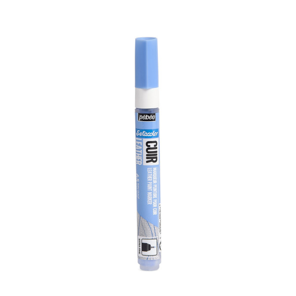 photo - Marqueur - Bleu glace - Pour cuir et simili - Setacolor Cuir - Pointe extra-fine