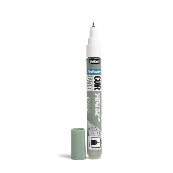 Marqueur - Peinture pour cuir et simili - Vert sauge - Setacolor Cuir - Pébéo