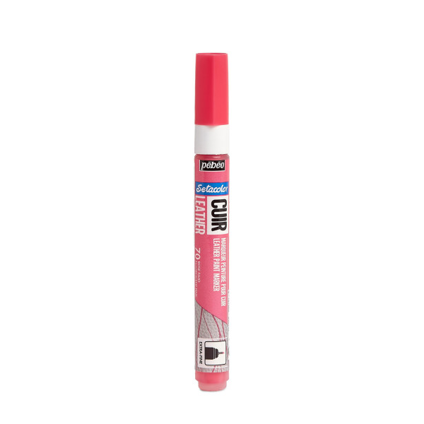 photo - Marqueur - Rose fluo - Pour cuir et simili - Setacolor Cuir - Pointe extra-fine