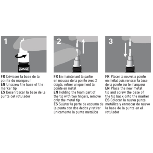 2 marqueurs - Noir et blanc - Pour cuir et simili - Setacolor Cuir - Pointe extra-fine