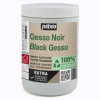 photo - Gesso - Noir - Apprêt - Mate - Toutes techniques - Extra couvrant - Pébéo - 945ml