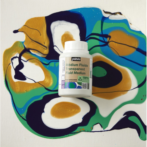Médium fluide - Transparent - Peinture acrylique - Pouring - Pébéo - 475ml