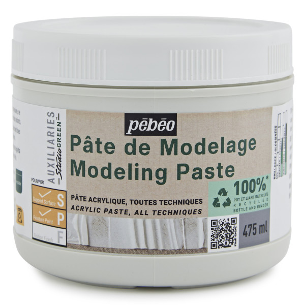 photo - Pâte de modelage - Peinture acrylique - Reliefs - Empâtements - Pébéo - 475ml