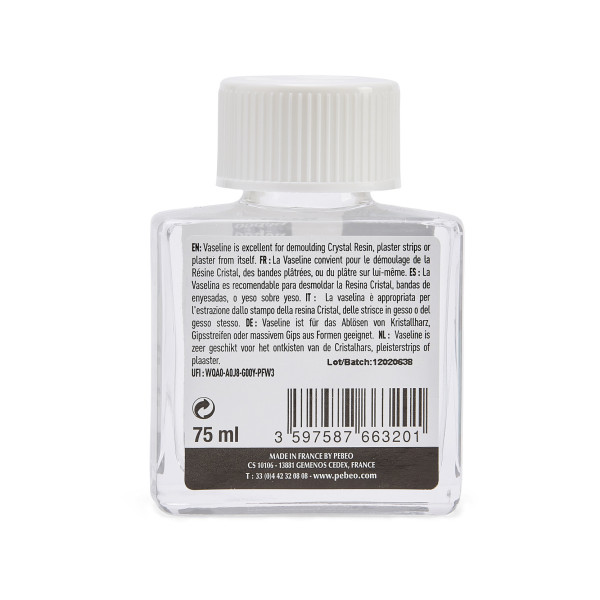 Vaseline de démoulage - Pour résine Crystal - Protège décors et moules - Pébéo - 75ml