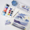 Peinture aquarelle - Boite de poche - 8 demi-godets - Winsor et Newton - Ciel
