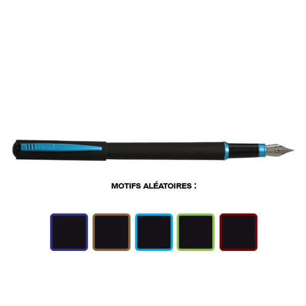 Stylo plume - Encre bleue effaçable - Noir - Soft Mood - PlumInk