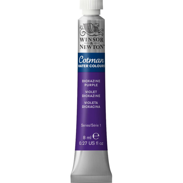 photo - Tube de peinture aquarelle fine - Violet dioxazine - 231 - Cotman - Winsor & Newton - 8ml