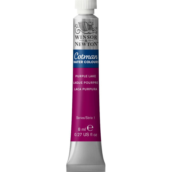 photo - Tube de peinture aquarelle fine - Laque pourpre - 544 - Cotman - Winsor & Newton - 8ml