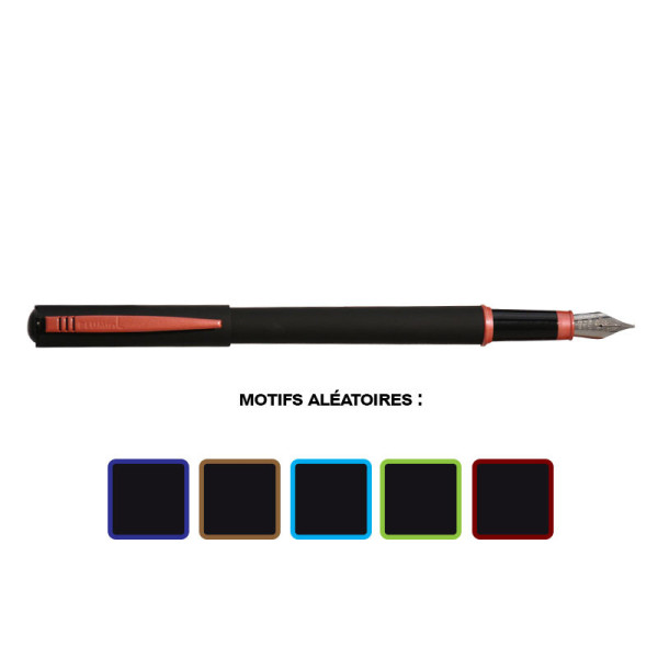 Stylo plume - Encre bleue effaçable - Noir - Soft Mood - PlumInk