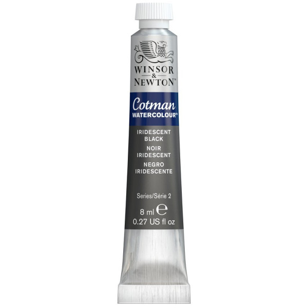 photo - Tube de peinture aquarelle fine - Noir iridescent - 473 - Cotman - Winsor & Newton - 8ml