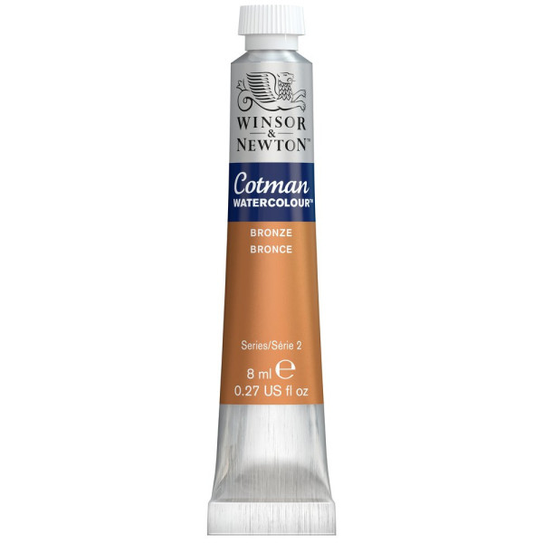 photo - Tube de peinture aquarelle fine - Bronze - Cotman - Winsor & Newton - 8ml
