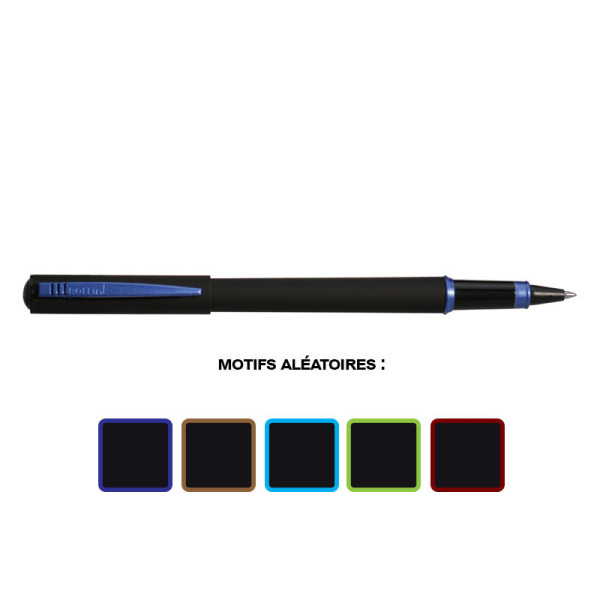 photo-Stylo roller - Encre bleue effaçable - Rechargeable - Noir - Soft Mood - RollInk