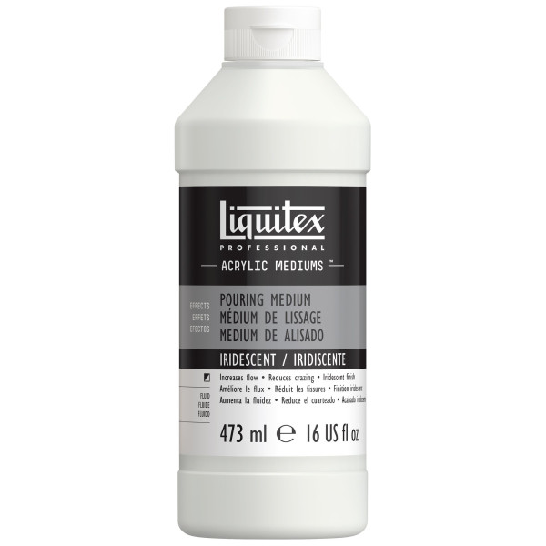 photo - Médium de lissage - Peinture acrylique - Pouring - Iridescent - Liquitex - 473ml