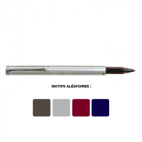 Stylo roller - Encre bleue effaçable - Rechargeable - Métal couleur - RollInk