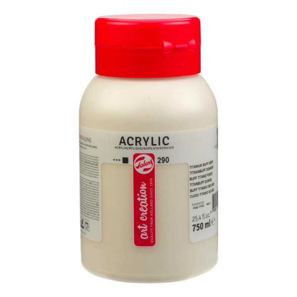 photo - Peinture acrylique - Buff Titane Foncé - 290 - Pot de 750 ml - Talens Art Creation
