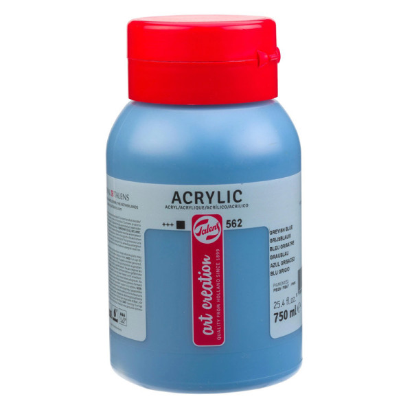 photo - Peinture acrylique - Bleu Grisâtre - 562 - Pot de 750 ml - Talens Art Creation