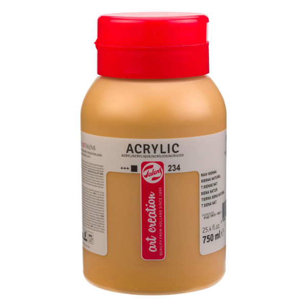 photo - Peinture acrylique - Terre de Sienne Naturelle - 234 - Pot de 750 ml - Talens Art Creation