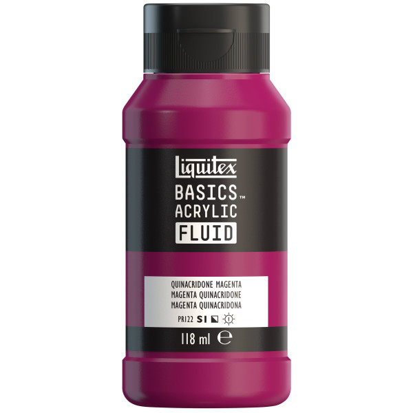 photo - Peinture acrylique - Fluide - Rose quinacridone - 114 - Liquitex - Basics Acrylic fluid - 118ml