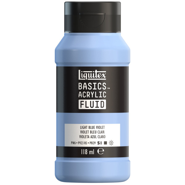 photo - Peinture acrylique - Fluide - Bleu violet clair - 680 - Liquitex - Basics Acrylic fluid - 118ml