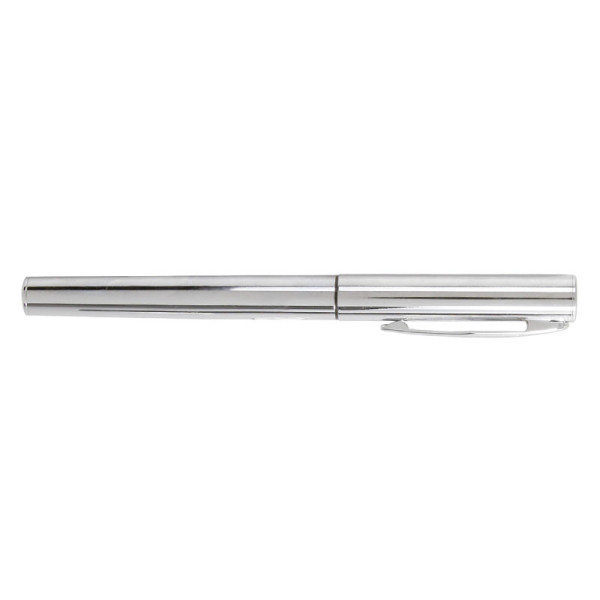 Stylo plume - Encre bleue effaçable - Argent - Corps en métal - PlumInk