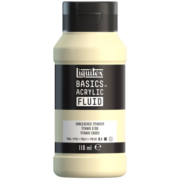 photo - Peinture acrylique - Fluide - Titane écru - 434 - Liquitex - Basics Acrylic - 118ml