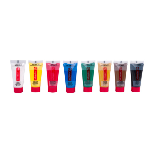 Peinture acrylique - 8 tubes - 12 ml - Assortiment couleurs - Art Creation