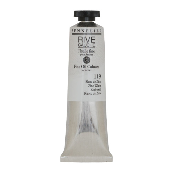 photo - Peinture à l'huile - Sennelier - Rive Gauche - Blanc de Zinc - 119 - Tube de 40ml