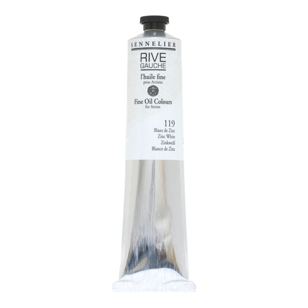 photo - Peinture à l'huile - Fine - Blanc de Zinc - 119 - Sennelier - Rive gauche - Tube de 200ml